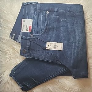 NEW Express Ankle Legging Mid Rise Dark Wash Denim Size 6L